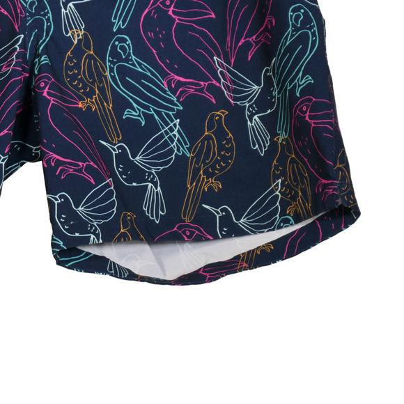 Bonobos Swim Trunks Men Large Blue Pull On Birds Tropical Pockets Board Shorts - Picture 5 of 9